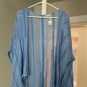 Free People sequin kimono shrug, OS